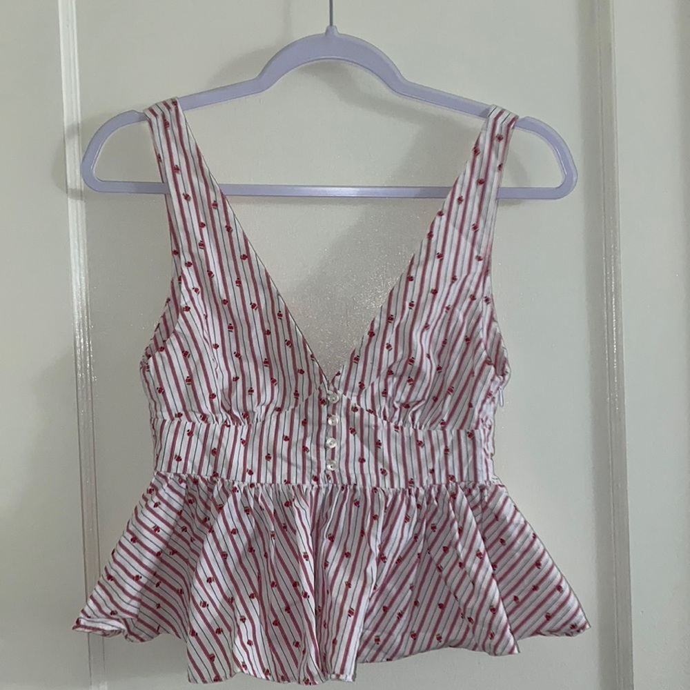 Zara V-Plunged Peplum Top